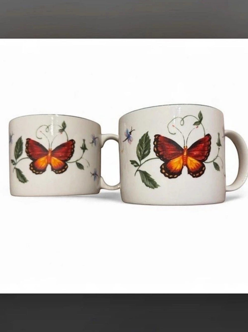 Tabletops Unlimited Butterfly Mugs 16oz Set of 2